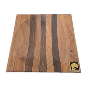 Alaska Ulu Bowl Block 8x8 Herb Prep Chopping Board Maple Walnut Wood USA NEW